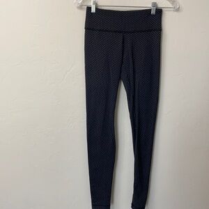 lululemon athletica Black and White polka dot Leggings